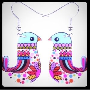 3 for $20 Sale Whimsical Bird Acrylic Earring Pair